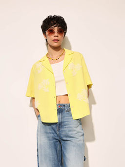 ONLY - Yellow Floral Shirt