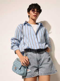 ONLY - Blue Stripes Shirt