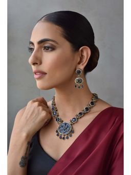 SWABHIMANN - Omya Sapphire Zirconia Necklace Set