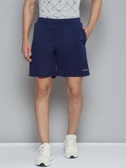 Alcis - Men Navy Blue Solid Slim Fit Sports Shorts
