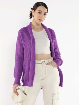 RAREISM - Jug Purple Solid Relaxed Mini Shrug