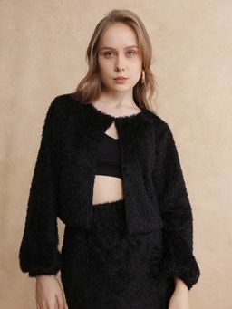 RAREISM - Pilxar Black Solid Regular Jacket