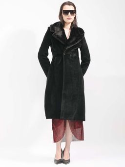 RAREISM - Teich 1 Black Solid Regular Midi Wintercoat