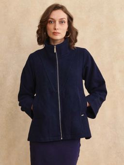 RAREISM - Whyla Navy Solid Boxy Jacket
