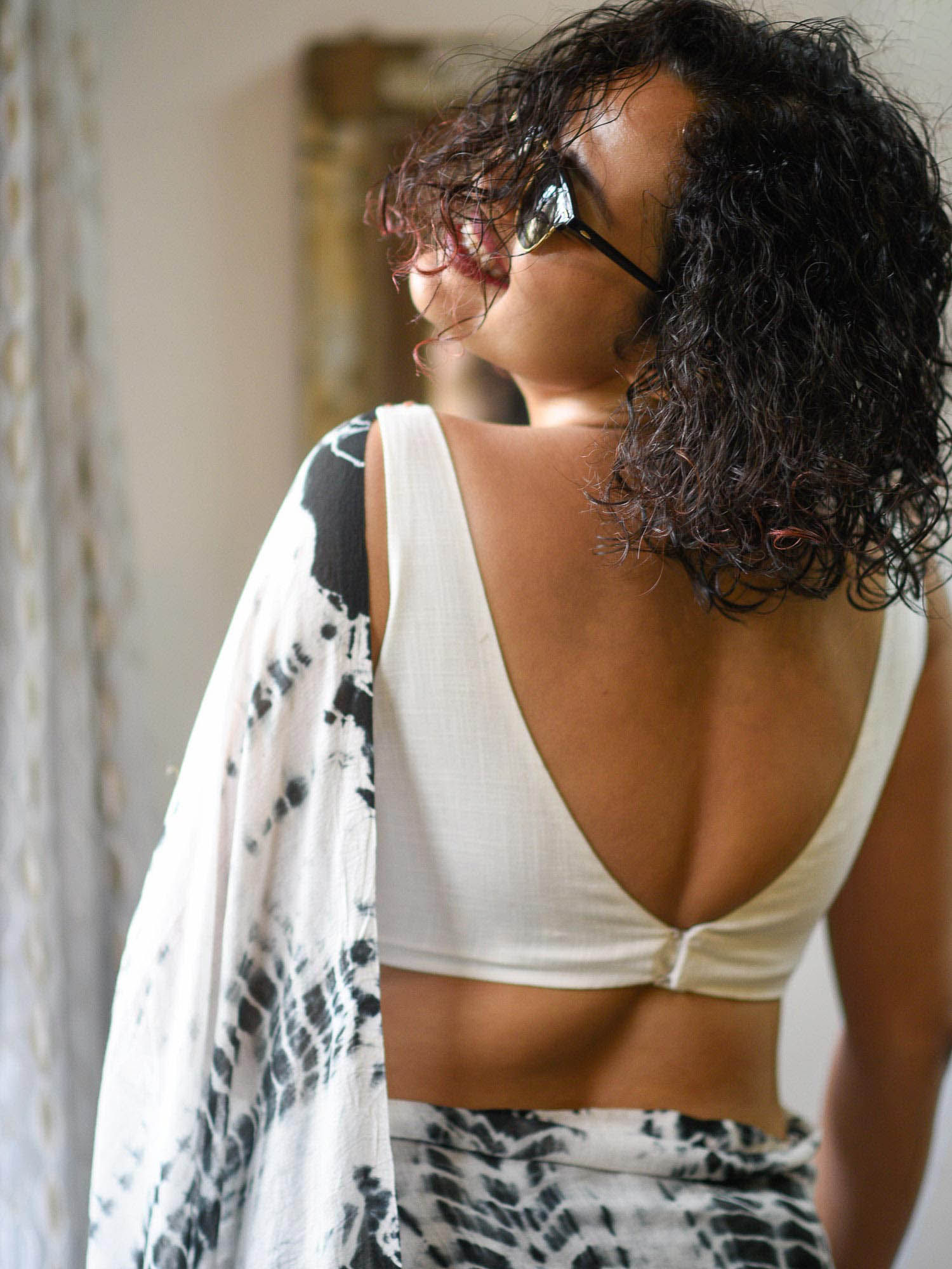 women's white embroidered blouse