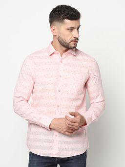 CRIMSOUNE CLUB - Men Pink Abstract Print Shirt