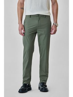 Snitch - Green Solid Slim Casual Chinos For Men