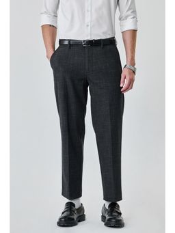 Snitch - Dark Grey Regular Formal Trouser For Men