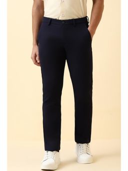 Allen Solly - Men Navy Solid Casual Trouser