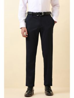 Allen Solly - Men Navy Textured Formal Trouser