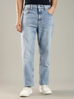 Tommy Hilfiger - Mid-Wash Regular Fit Mid Rise Jeans