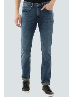 Louis Philippe - Men Navy Dark Super Slim Fit Jeans
