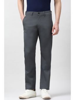 Peter England - Men Grey Slim Fit Casual Trouser