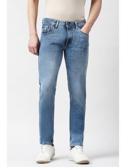 Peter England - Men Blue Light Wash Jeans