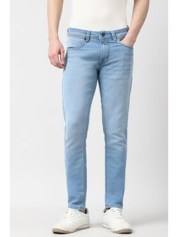 Peter England - Men Light Blue Light Wash Jeans