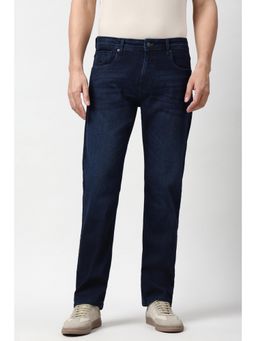 Peter England - Men Navy Light Wash Jeans