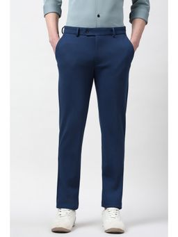 Peter England - Men Navy Solid Trouser