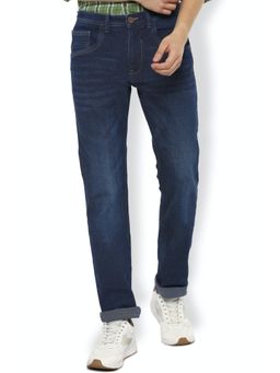 Van Heusen - Men Navy Mid Wash Slim Fit Jeans