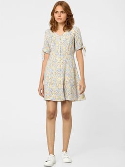 ONLY - Women Printed White Dress