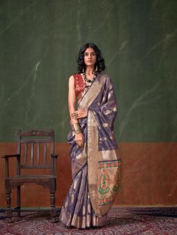 Elora - Soft Tissue Zari Butta Paithani Saree with Unstitched Blouse