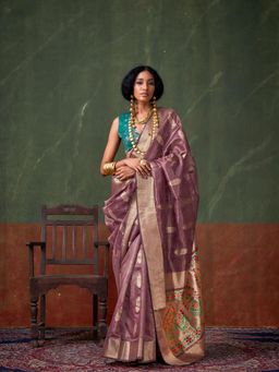 Elora - Soft Tissue Zari Butta Paithani Saree with Unstitched Blouse