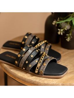 Coral Haze - Black Christina Flats for Women