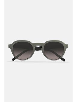Snitch - Men Acetate Grey Round Full Rim Sunglass
