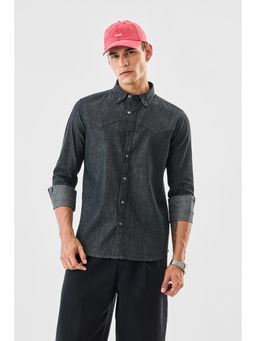 Snitch - Grey Solid Full Sleeves Regular Casual Shirt for Men