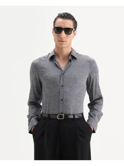Rare Rabbit - Men Grey Printed Shirt