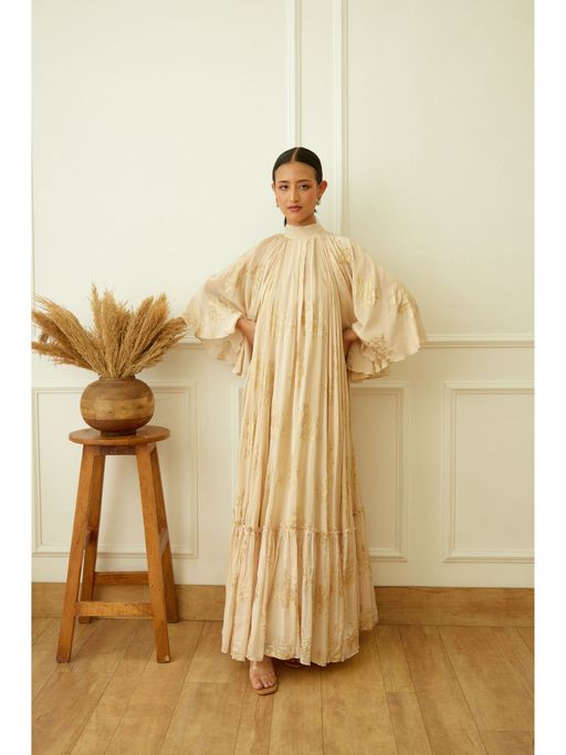 nikasha embroidered satin dress Buy Nikasha Ghee Foil Embroidered Maxi Dress Online