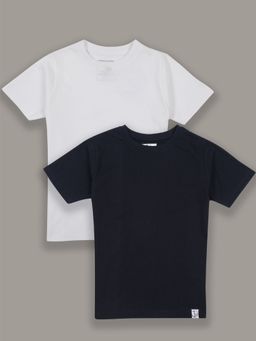 Jumping Joey - Boys Solid Multi Color Regular Fit T-shirt (Pack of 2)