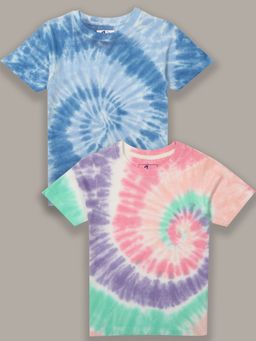 Jumping Joey - Boys Printed Multi Color Regular Fit T-shirt (Pack of 2)