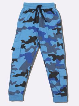 Jumping Joey - Boys Printed Blue Regular Fit Jogger