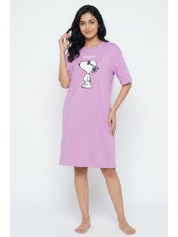 Zivame - Knit Cotton Dress - Phalaenopsis