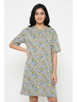 Zivame - Minions Knit Cotton Dress - Ultimate Grey