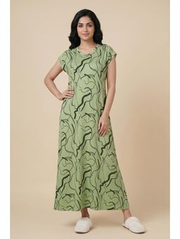 Zivame - Woven Ankle Length Nightdress - Foam Green