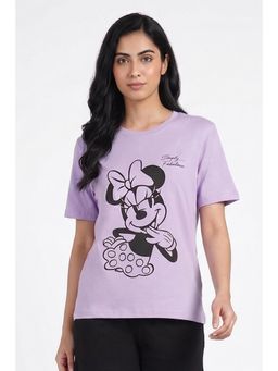 Zivame - Knit Cotton Loungewear T-shirt - Pastel Lilac