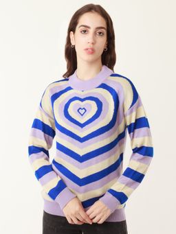 Zink London - Women Multi-Color Geometric Sweater