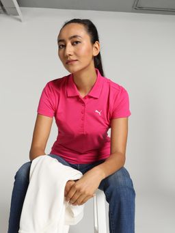 Puma - Essentials Women Pink Polo T-shirt