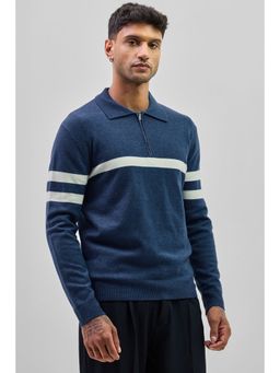 Snitch - Blue Stripes Polo Sweater
