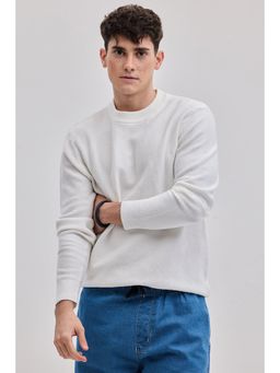 Snitch - White Knitted Sweater