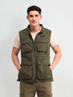 U.S. POLO ASSN. - Solid Regular Fit Green Jacket