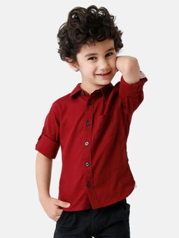 Kate & Oscar - Boys Shirts - Maroon