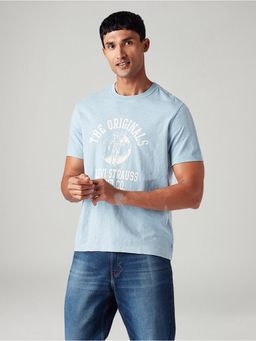 Levi's - Mens Graphic Printed Regular Fit Overdyed T-Shirt - Blue