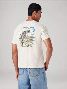 Levi's - Mens Graphic Print Regular Fit T-Shirt - Off White