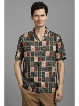 Louis Philippe - Men Multi-Color Printed Half Sleeves Casual Shirt