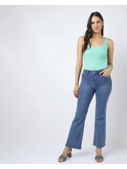 GAP - Women's Green Slim Fit Scoop Neck Tank Top