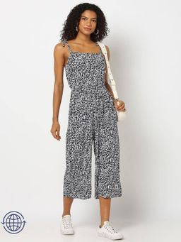 GAP - Women's Floral Print Relaxed Fit Culotte Jumpsuits