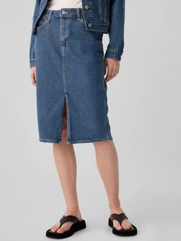 GAP - Blue Women A-Line Denim Knee Length Skirt