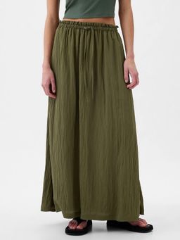 GAP - Green Women's Mid-Rise Maxi Skirt